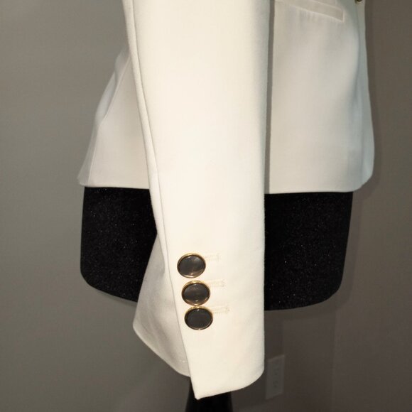 ZARA OFF-WHITE SINGLE BREAST JACKET/BLAZER SZ M - Picture 7 of 9